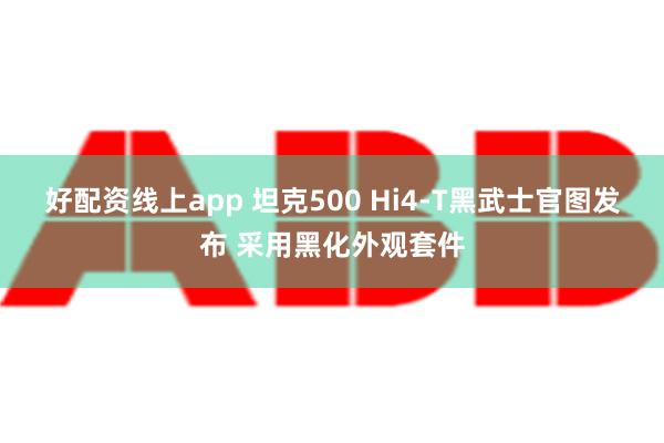 好配资线上app 坦克500 Hi4-T黑武士官图发布 采用黑化外观套件